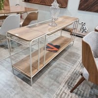 Aparador Kaori Tampo com Laminado Melamínico Estrutura em Aço Carbono