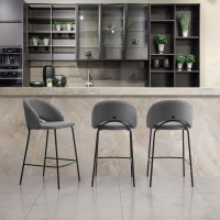 Banqueta Deander Estofada Estrutura Aço Carbono Pintura Eletrostática Design Moderno
