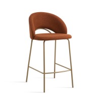Banqueta Deander Estofada Estrutura Aço Carbono Pintura Eletrostática Design Moderno