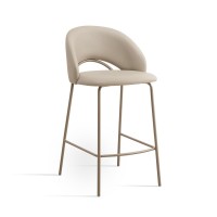 Banqueta Deander Estofada Estrutura Aço Carbono Pintura Eletrostática Design Moderno