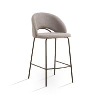 Banqueta Deander Estofada Estrutura Aço Carbono Pintura Eletrostática Design Moderno