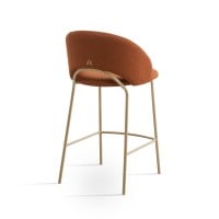 Banqueta Deander Estofada Estrutura Aço Carbono Pintura Eletrostática Design Moderno