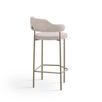 Banqueta Dheély Estofada Estrutura Aço Carbono Pintura Eletrostática Design Moderno