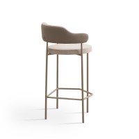 Banqueta Dheély Estofada Estrutura Aço Carbono Pintura Eletrostática Design Moderno