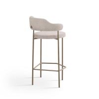 Banqueta Dheély Estofada Estrutura Aço Carbono Pintura Eletrostática Design Moderno