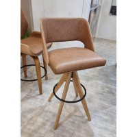 Banqueta Giratória Ariah Assento Estofado Encosto Laminado com Estofado Base com Laminado Melamínico