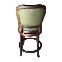 Banqueta Giratória Inglesa Detalhes com Tachas Madeira Maciça Design Clássico