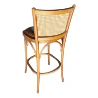 Banqueta Rio Negro Assento Estofado Encosto Palhinha Indiana Design by Michael Thonet 