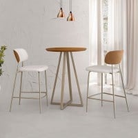 Banqueta Tyrell Composê Estrutura Aço Carbono Pintura Eletrostática Design Moderno