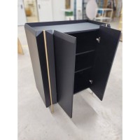 Buffet Auverny Vertical com Portas Tampo Bandeja Estrutura em Pintura Laca Pés em Alumínio Design by Ampezzan e Maciel Arquitetos