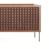 Buffet Dórios com Portas Facetadas Gaveteiro Interno Base Madeira Jequitibá Design by Studio 3 Design