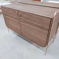 Buffet Limittu 2 Portas Estrutura Pintura Laca Pés em Aço Carbono Design by Ampezzan e Maciel Arquitetos