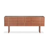 Buffet Pether II com Portas e Gavetas Tampo com Pintura Laca Estrutura Lâmina de Carvalho Design by Emerson Borges