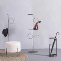 Cabideiro Linton Estrutura Aço Carbono Pintura Metalizada