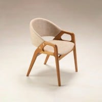 Cadeira Aurion Estofada Estrutura Madeira Maciça Design Premiado by Luiz Bossardi