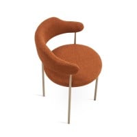 Cadeira Dheély Estofada Estrutura Aço Carbono Pintura Eletrostática Design Moderno
