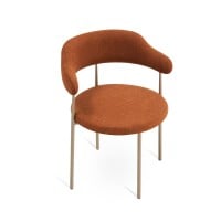 Cadeira Dheély Estofada Estrutura Aço Carbono Pintura Eletrostática Design Moderno