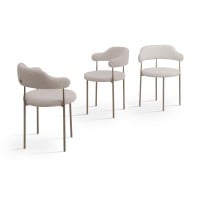 Cadeira Dheély Estofada Estrutura Aço Carbono Pintura Eletrostática Design Moderno