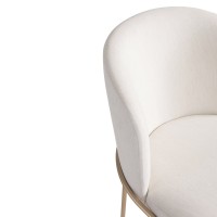 Cadeira Dinna Estofada Base Aço Carbono Pintura Metalizada