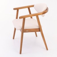 Cadeira Inari Estofada Estrutura Madeira Eucalipto Design Exclusivo Acabamento Premium