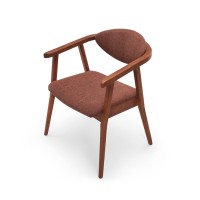 Cadeira Inari Estofada Estrutura Madeira Eucalipto Design Exclusivo Acabamento Premium