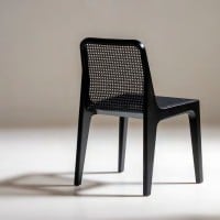 Cadeira Kysara Concha em Rattan Estrutura Madeira Maciça Design Premiado by Aciole Félix