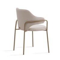 Cadeira Livinia Estofada Estrutura Aço Carbono Pintura Eletrostática Design Moderno