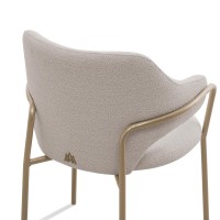 Cadeira Livinia Estofada Estrutura Aço Carbono Pintura Eletrostática Design Moderno