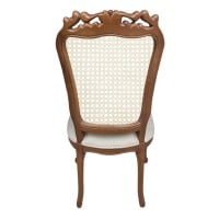 Cadeira Luís XV Palhinha Indiana Design de Luxo Peça Artesanal