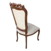 Cadeira Luís XV Palhinha Indiana Design de Luxo Peça Artesanal