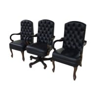 Cadeira Luxo Capitonê Design Clássico