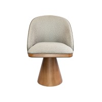 Cadeira Nettie Base Giratória Laminada Encosto Curvo Estrutura em Multilaminado