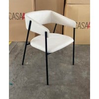 Cadeira Semilla Estofada Encosto Multilaminado Estrutura Aço Carbono Design Contemporâneo
