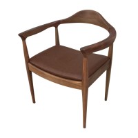 Cadeira The Chair Couro Legitimo designer Hans Wegner