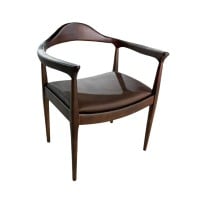 Cadeira The Chair Couro Legitimo designer Hans Wegner