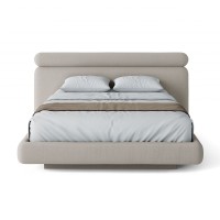 Cama Apis Estofada Design Flutuante Base Bipartida