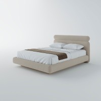 Cama Apis Estofada Design Flutuante Base Bipartida