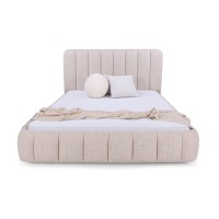 Cama Novasse Estofada Detalhe Gomado Estrutura Madeira de Eucalipto Reflorestada