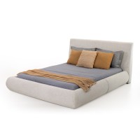 Cama Samantha Estofada Base Bipartida Estrutura Madeira Eucalipto Reflorestada