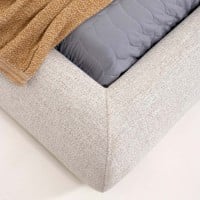 Cama Samantha Estofada Base Bipartida Estrutura Madeira Eucalipto Reflorestada