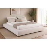 Cama Sonnay Estofada Cabeceira com Painel em Relevo