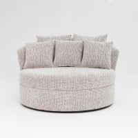 Chaise Hana Estofada com Almofadas Decorativas Base em Aço Pintura Epóxi Design Sustentável