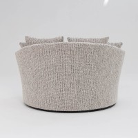 Chaise Hana Estofada com Almofadas Decorativas Base em Aço Pintura Epóxi Design Sustentável