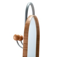 Espelho Giratório Astra Moldura Laminada e Ganchos Ocultos Estrutura em Aço Carbono Base em Madeira Design by Studio Oune