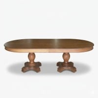 Mesa de Jantar Real Oblongo Madeira Maciça