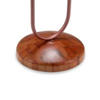 Mancebo Astra Cabideiro com Espelho e Bandeja Redonda com Recouro Estrutura em Aço Carbono Base em Madeira Design by Studio Oune