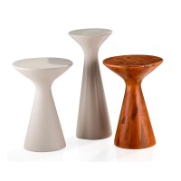 Mesa de Apoio Kaion Duo Tampo Redondo Estrutura em Multilaminado