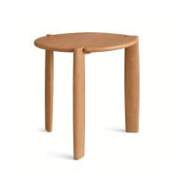 Mesa Bistrô Faye Tampo Redondo Estrutura Madeira Maciça Tauari Design by Studio 3 Design