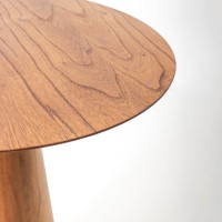 Mesa Bistrô Jaxon Tampo Redondo e Base Cônica em Madeira Laminada Tingida