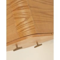Mesa de Cabeceira Martini com 2 Gavetas em Lâmina de Madeira e Pés Esculpidos em Madeira Tauari Design by M7 Estúdio